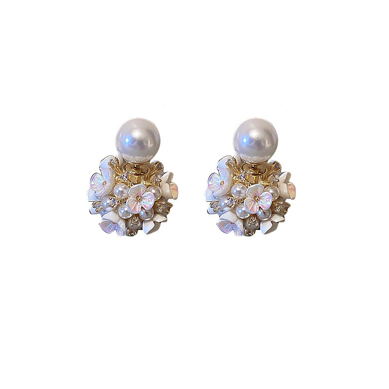 Gold Pearl Crystal Cluster Earrings – G.D. Morte's